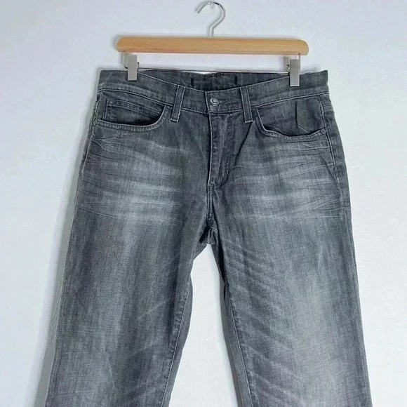 Joe's Jeans The Brixton Grey Straight Leg Jeans Mid Rise Distressed Size 31 - Picture 2 of 5